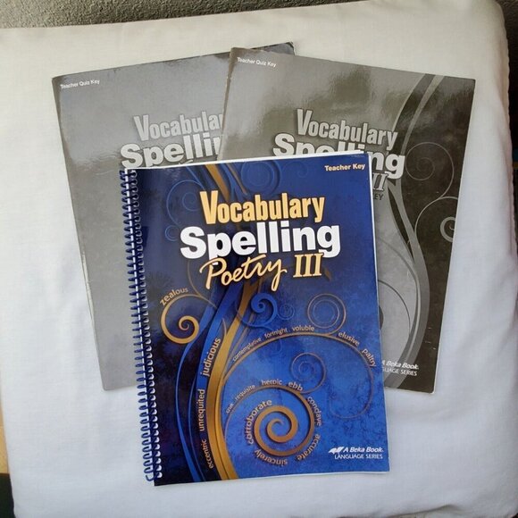 A Beka Vocabulary Spelling Poetry III Teacher Key, Teacher Quiz Key, Abeka - Picture 1 of 5
